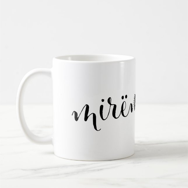 mirëmëngjesi Good Morning Mug albanais (Gauche)