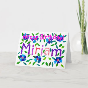 'Miriam' Birthday Card