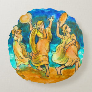 Miriam’s Song of the Sea Round Pillow