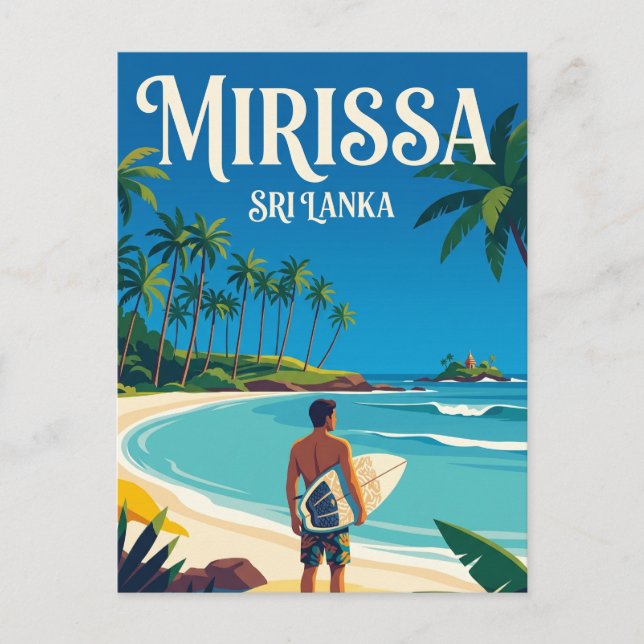 Mirissa Beach Sri Lanka Postcard (Front)