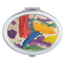 Miroir Compact Art Abstrait