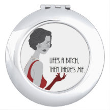 Miroir compact de Madame In Red With Attitude