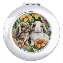 Deux lapins de lapin de lapin de petite lop