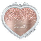 Glitter Rose Gold Glam Nom du script