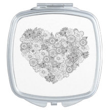 Griffonnage floral de coeur