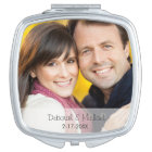 Mariage Date Photo Mirror Compact