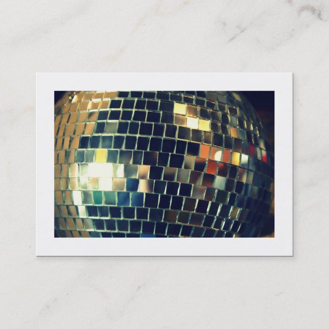 Mirror Ball (Bordered) Business Card (Front)