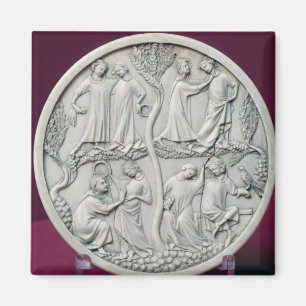 Mirror case depicting courtly scenes, c.1320-30 magnet