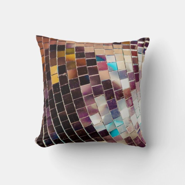 Mirror Disco Ball Throw Pillow (Front)
