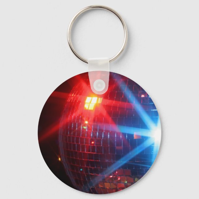 Mirror disco rotating ball with laser lights keychain (Front)