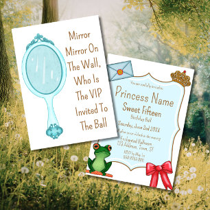 Mirror Fairytale Sweet 15th Birthday Invite