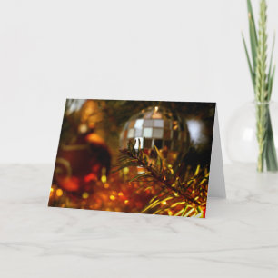 Mirror Globe Christmas Ornament in Christmas Tree Holiday Card