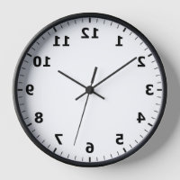 Mirror Image Clock - Tell time in Bathroom Mirror