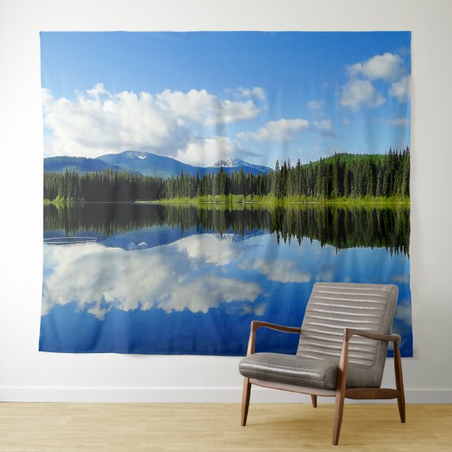 Mirror Image Landscape View Wall Tapestry (In Situ (Horizontal))