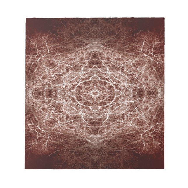 Mirror image tree pattern notepad (Front)