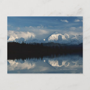 Mirror Lake Horizon with Forest & Snowy Mountains Postcard