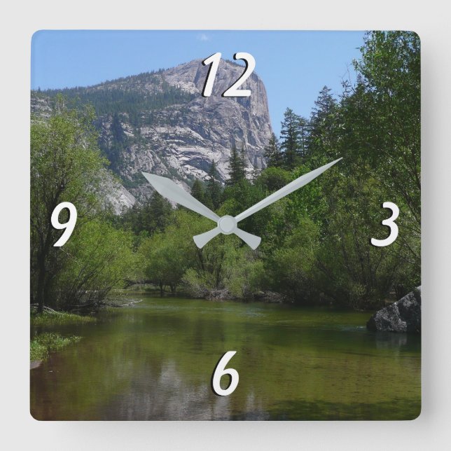Mirror Lake I in Yosemite National Park Square Wall Clock (Front)