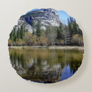 Mirror Lake Round Pillow