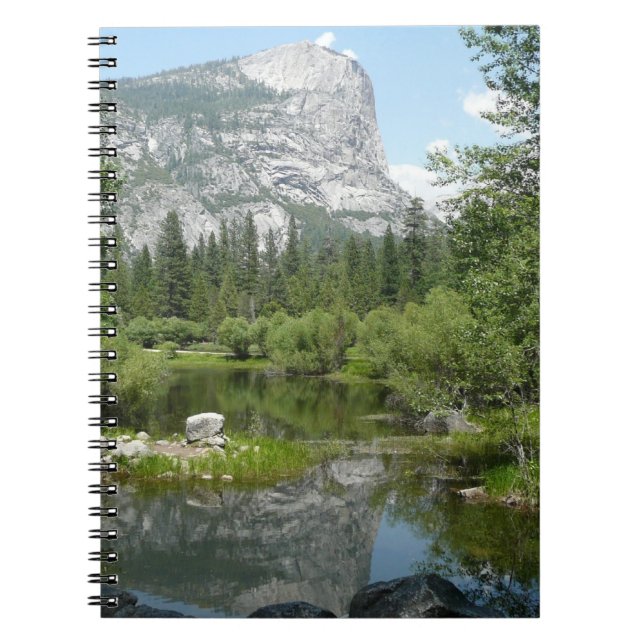 Mirror Lake View in Yosemite National Park Notebook (Front)