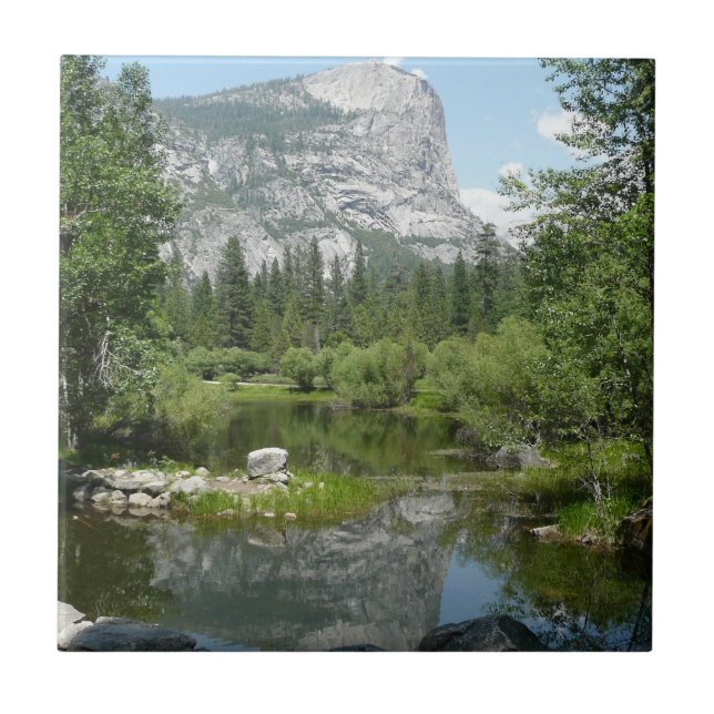 Mirror Lake View in Yosemite National Park Tile (Front)