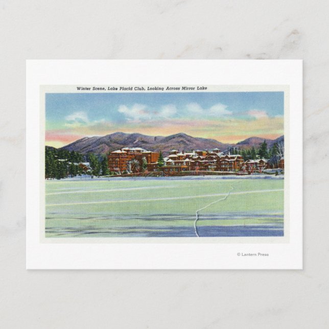 Mirror Lake View of the Lake Placid Club in Postcard (Front)