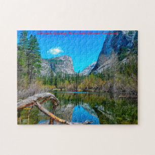 Mirror Lake Yosemite Christmas Greetings Jigsaw Puzzle