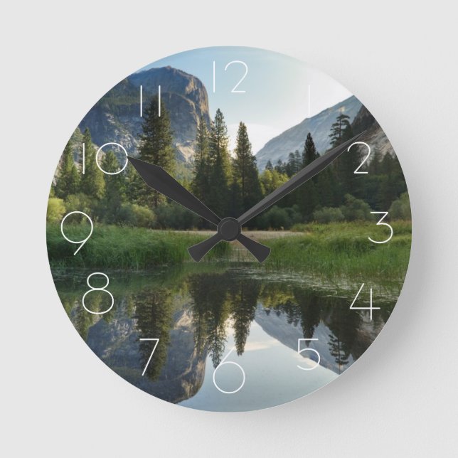 Mirror Lake, Yosemite Round Clock (Front)
