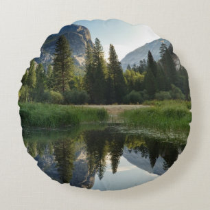 Mirror Lake, Yosemite Round Pillow