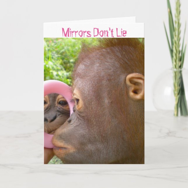 Mirror Mirror Birthday Compliment Card (Front)