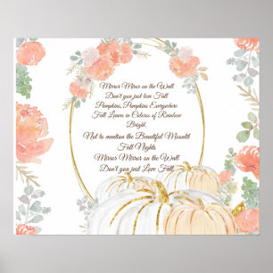 Mirror Mirror on the Wall Fall Pumpkin Poster