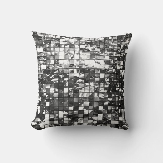 Mirror Mosaic Effect Abstract Throw Pillow (Front)
