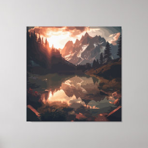 Mirror Mountains Canvas Print