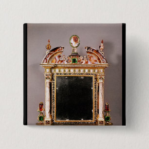 Mirror of Marie de Medici 2 Inch Square Button