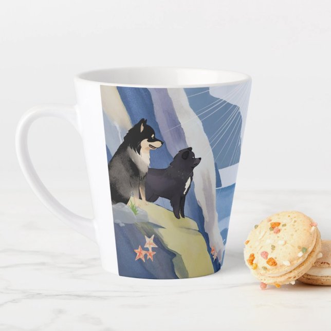MIRROR OF THE SEA Lapphund  Latte Mug (Creator Uploaded)