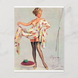 Mirror Pin Up Postcard