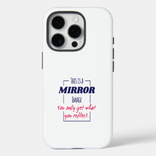 Mirror Reflection Mindset Motivational Design iPhone 16 Pro Case