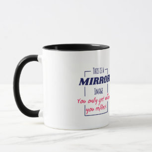 Mirror Reflection Mindset Motivational Design Mug