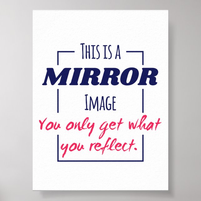 Mirror Reflection Mindset Motivational Design Poster (Front)