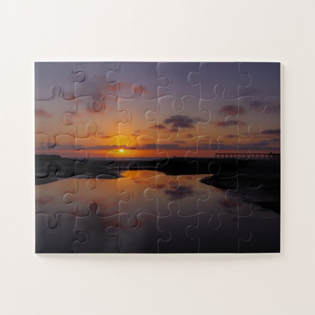 Mirror sunset jigsaw puzzle (Horizontal)
