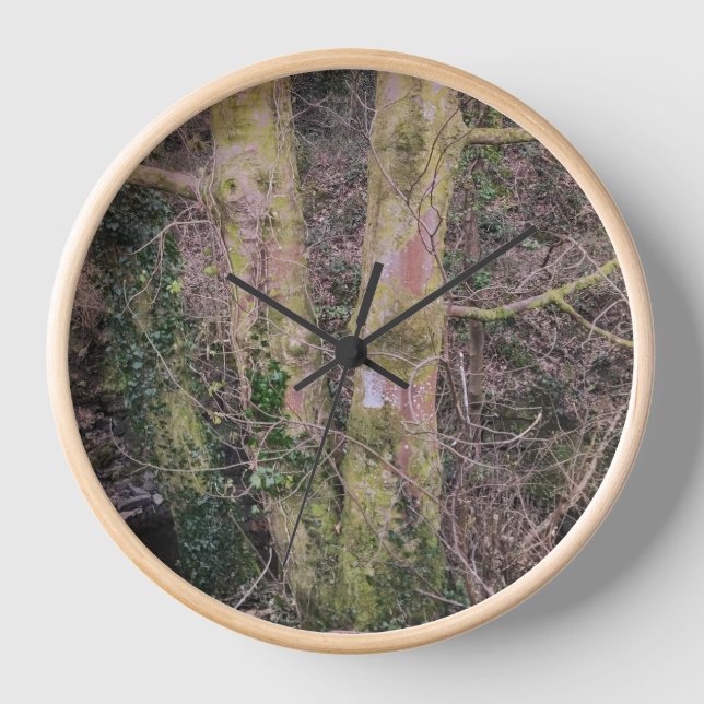 Mirror Trees Wall Clock (Front)