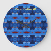 Mirrored and tiled blue, black, red design