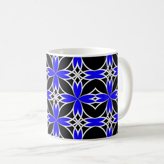 Mirrored Celtic ( Blue Invert ) Coffee Mug (Front Right)