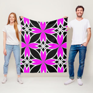 Mirrored Celtic ( Pink Invert ) Fleece Blanket