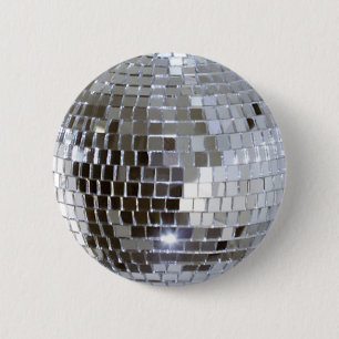 Mirrored Disco Ball 1 2 Inch Round Button
