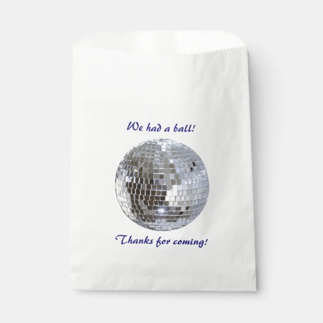 Mirrored Disco Ball 1 Favour Bag (Front)