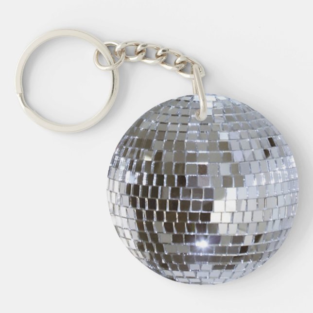 Mirrored Disco Ball 1 Keychain (Front)