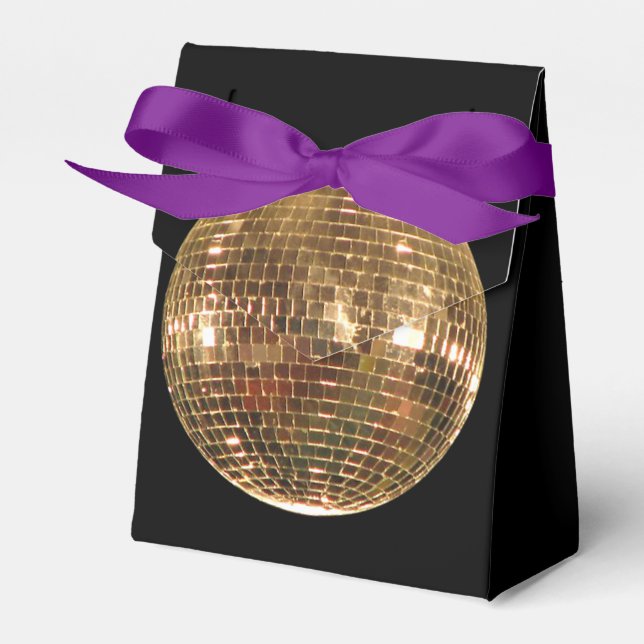 Mirrored Disco Ball 2 Favor Box (Front Side)