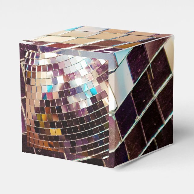 Mirrored Disco Ball Favor Box (Front Side)