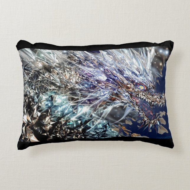 Mirrored Dragon  Accent Pillow (Front)