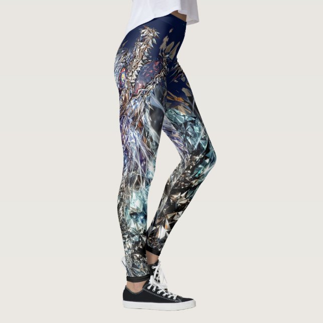 Mirrored Dragon Reflection   Leggings (Right)